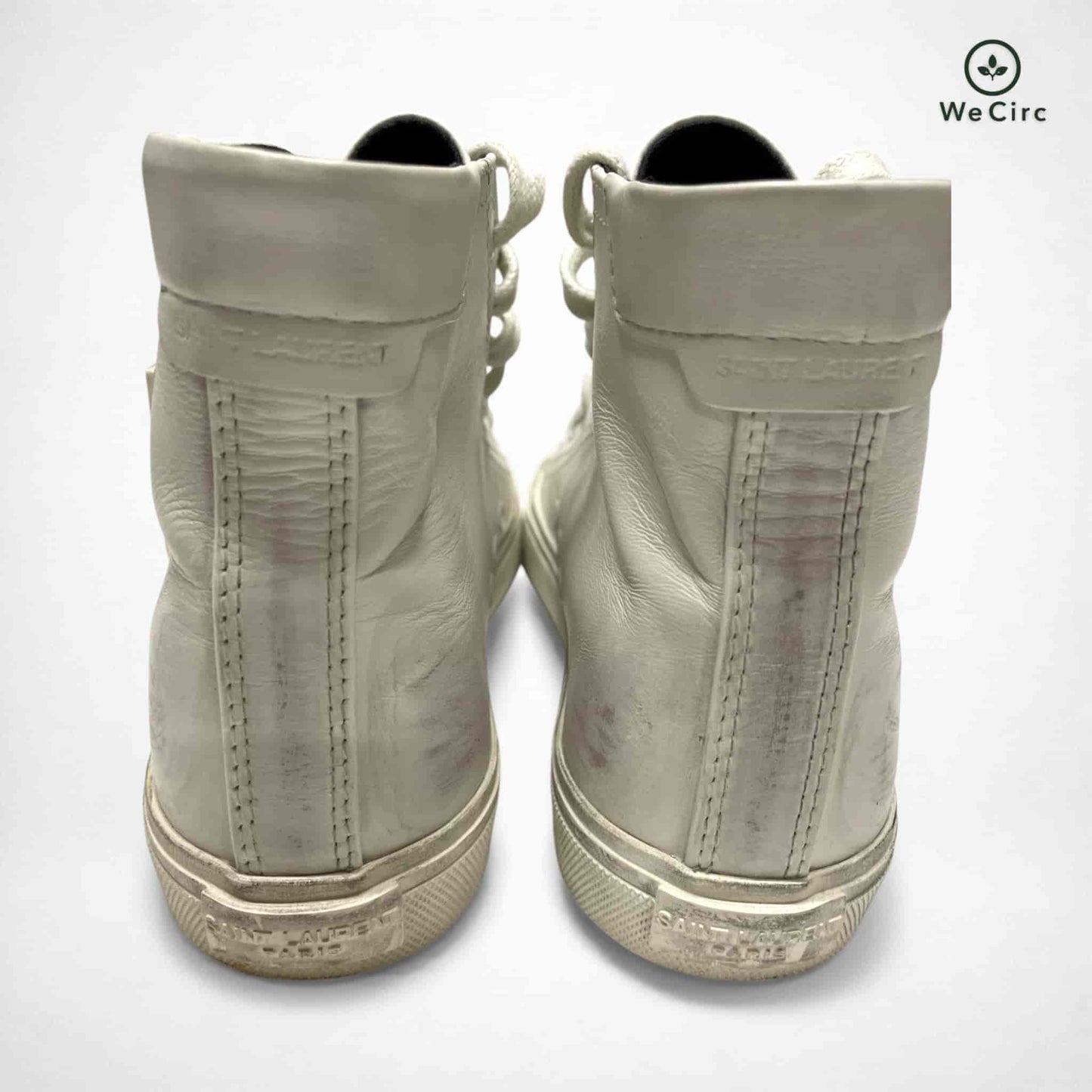Bedford Distressed High-Top-Sneaker Weiß 39 - Detailansicht