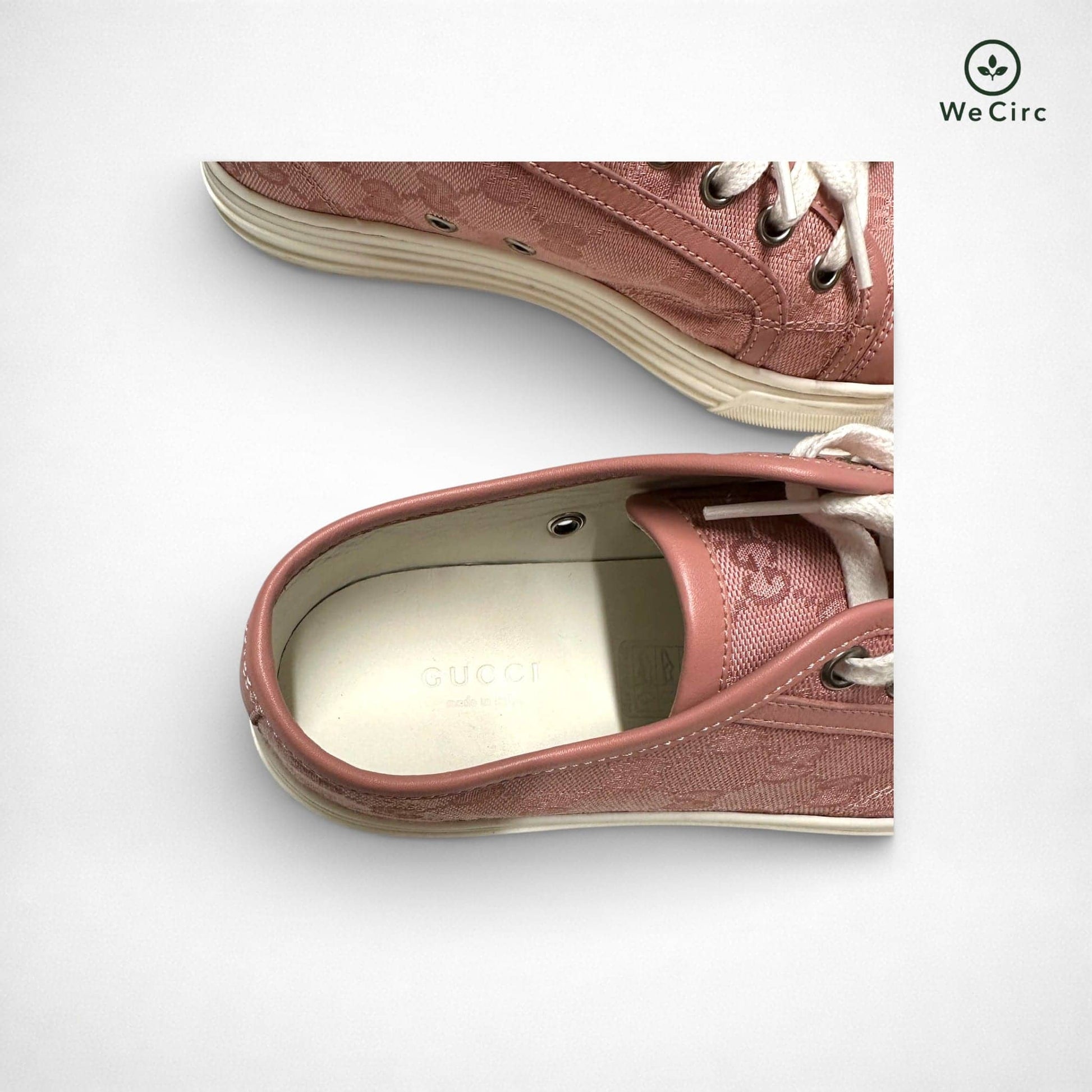 Canvas Monogram Low Top Sneaker Rosa 36.5 - Detailbild