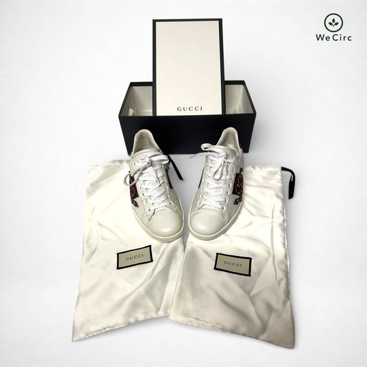 Gucci Ace Sneaker Schlange Print Weiß 46 - Hauptansicht