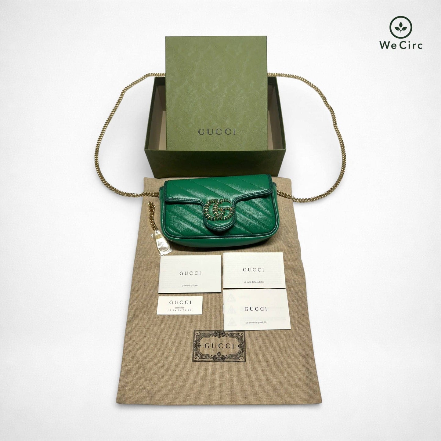 Marmont Mini Schultertasche Grün - Hauptansicht