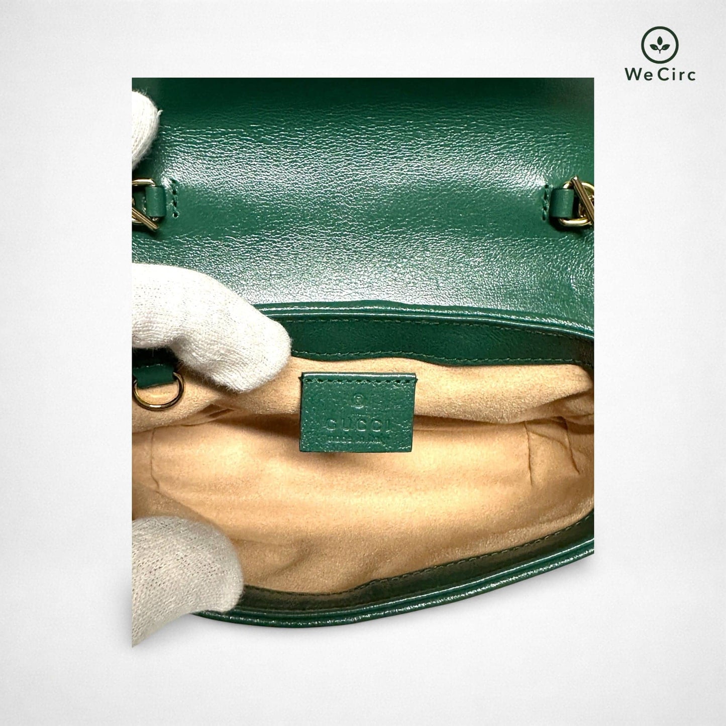 Marmont Mini Schultertasche Grün - Detailbild