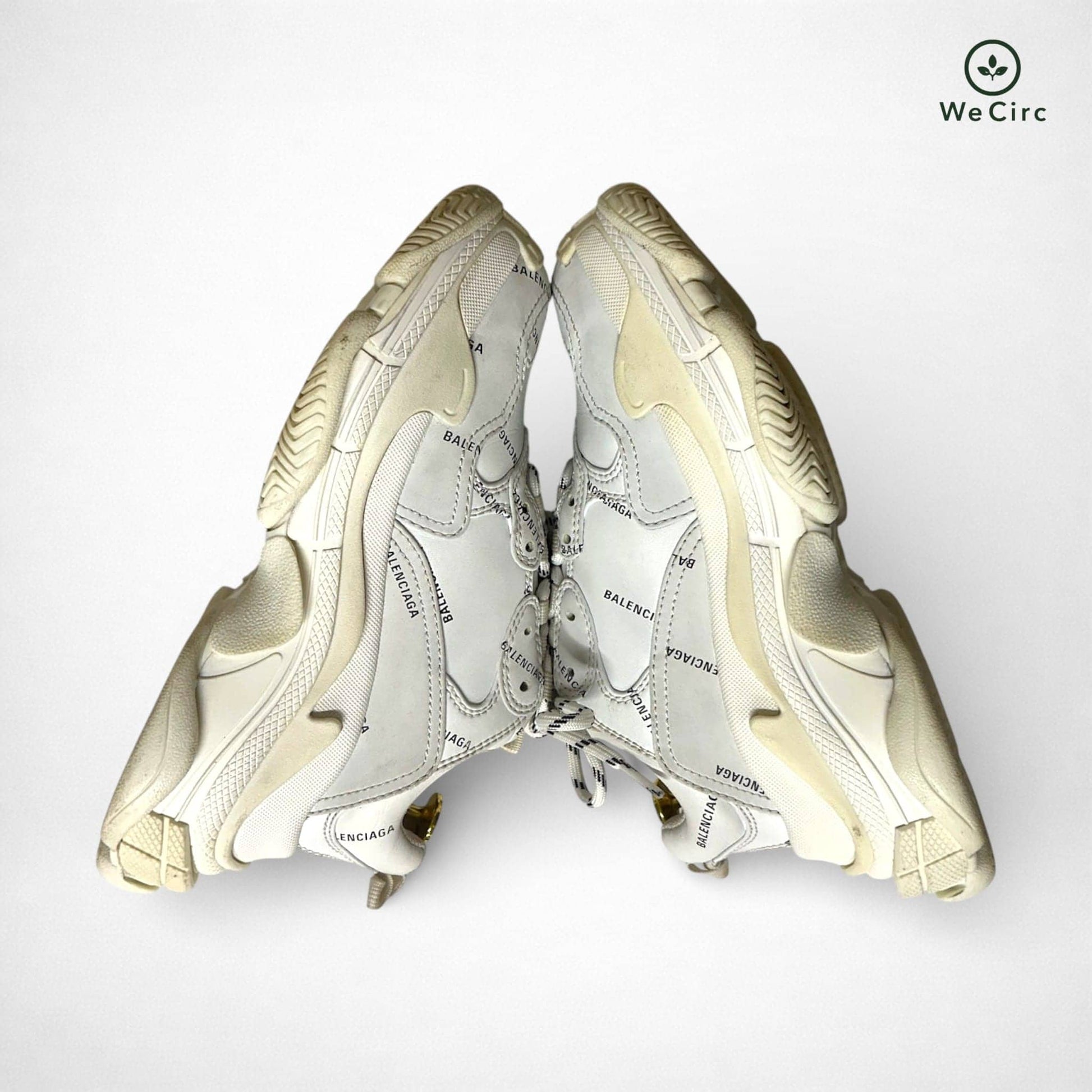 Triple S Logo Print Sneaker Weiß 37 - Detailbild