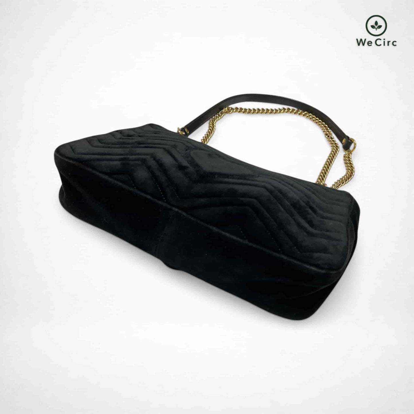 Marmont Schultertasche Samt Schwarz - Detailansicht