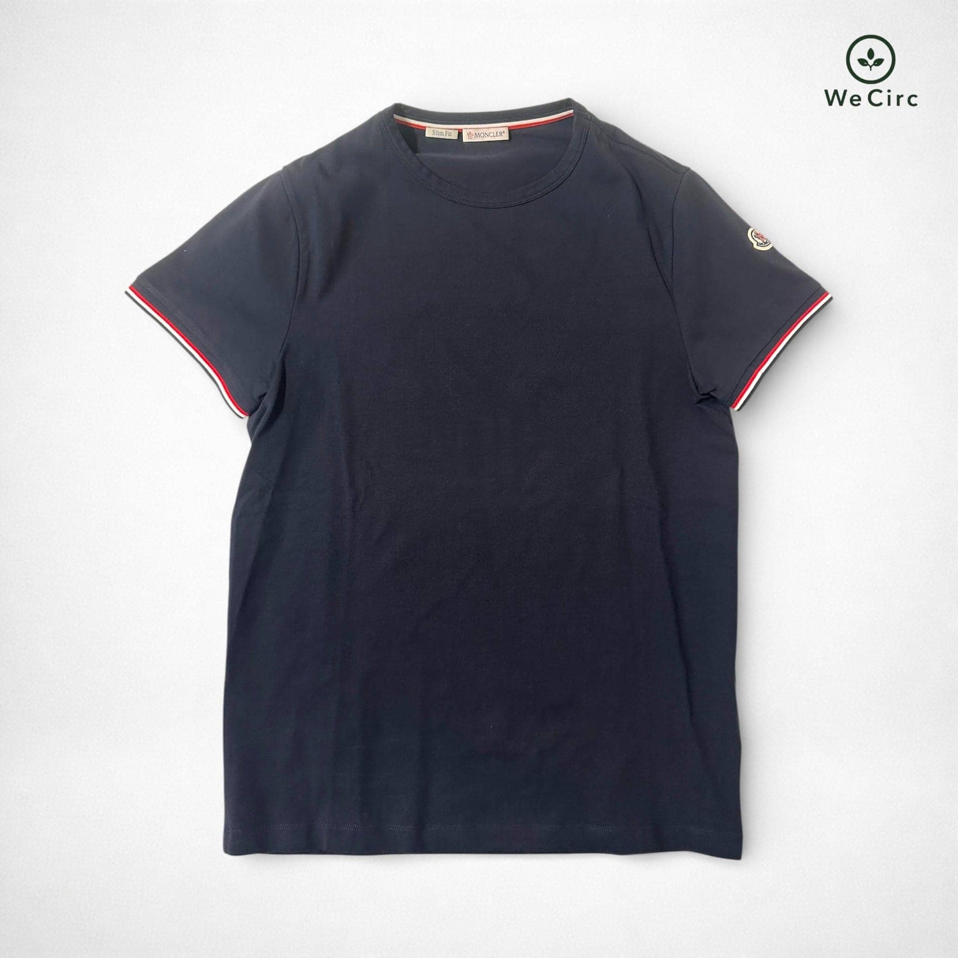 Basic Logo Shirt mit dreifarbigem Besatz Navy M - Hauptansicht