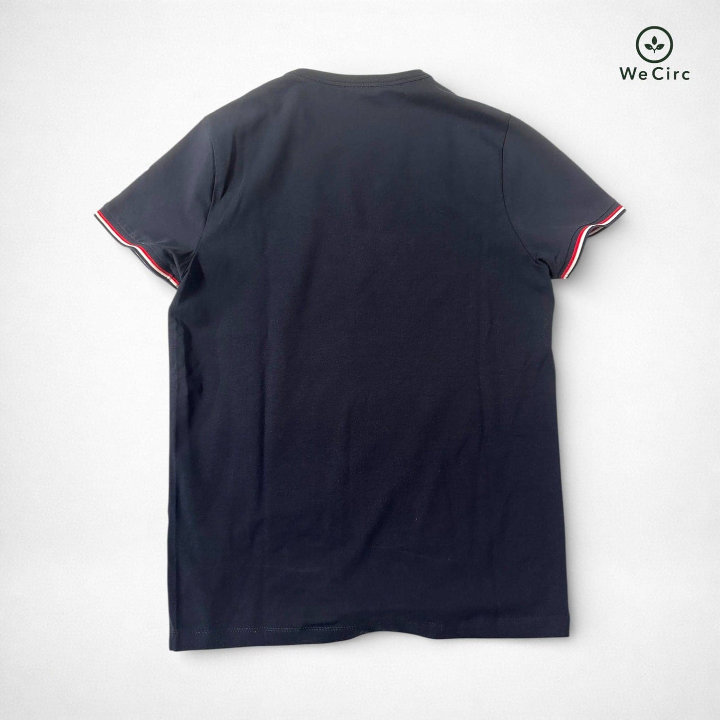 Basic Logo Shirt mit dreifarbigem Besatz Navy M - Detailbild