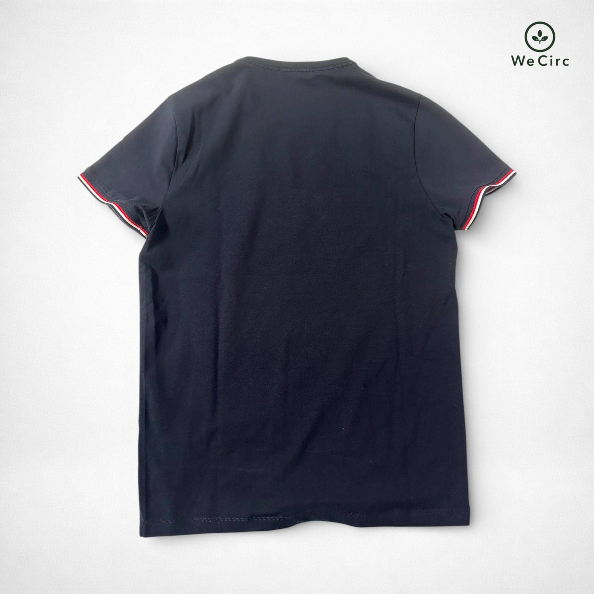 Basic Logo Shirt mit dreifarbigem Besatz Navy M - Detailbild