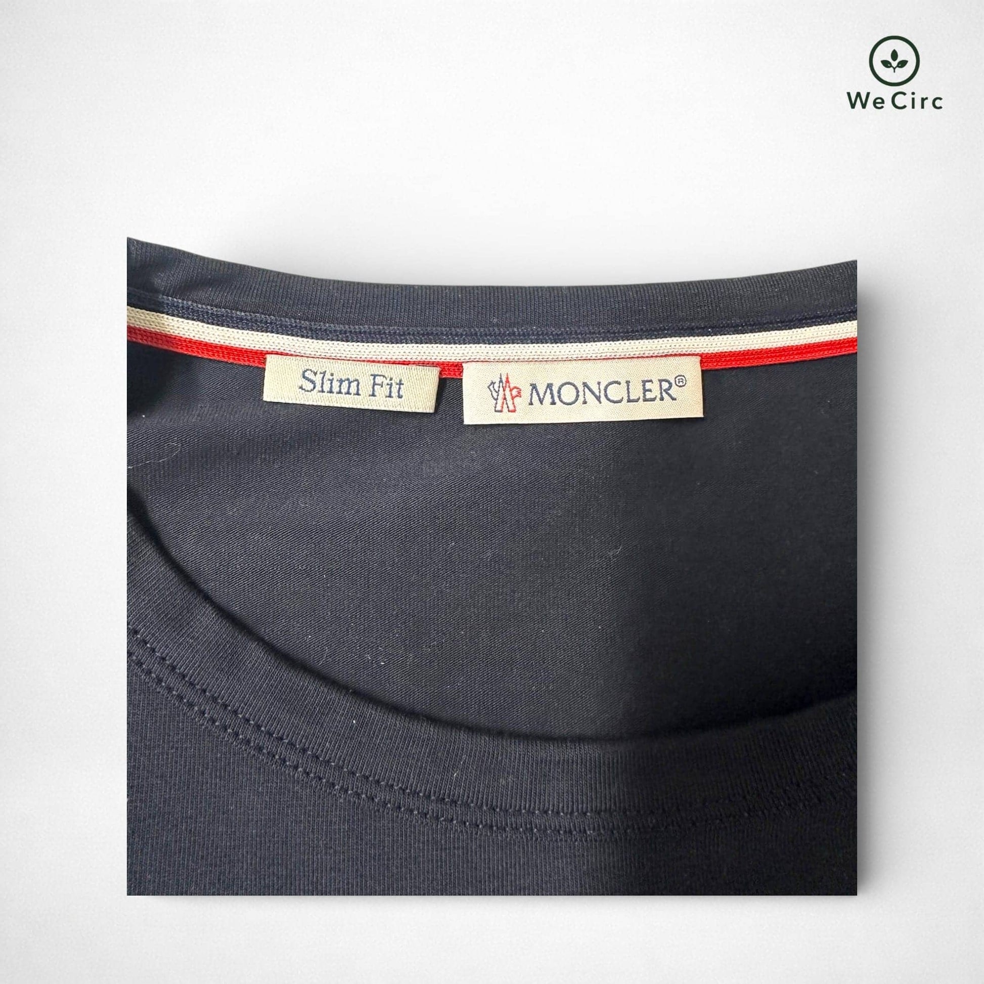 Basic Logo Shirt mit dreifarbigem Besatz Navy M - Detailbild