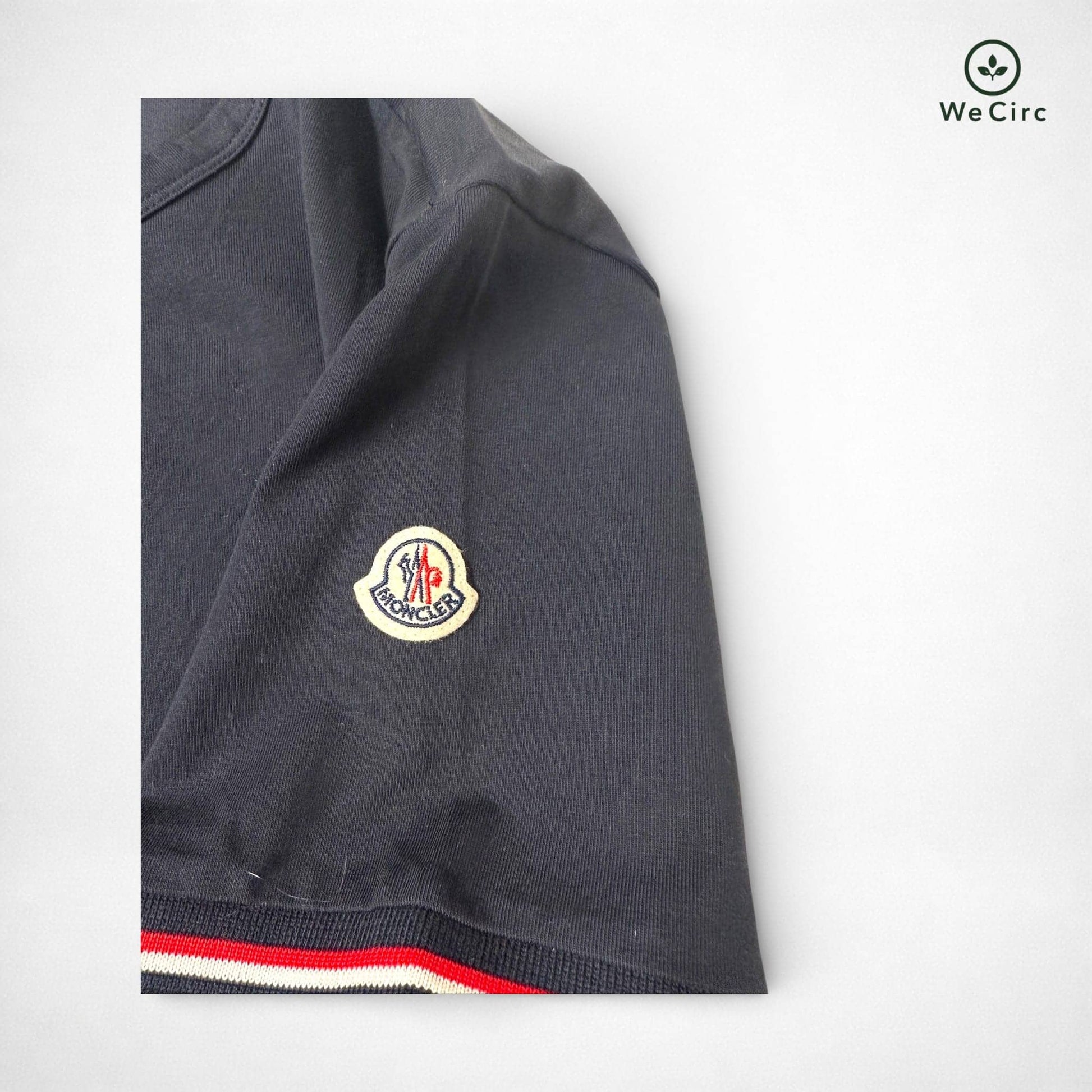 Basic Logo Shirt mit dreifarbigem Besatz Navy M - Detailbild