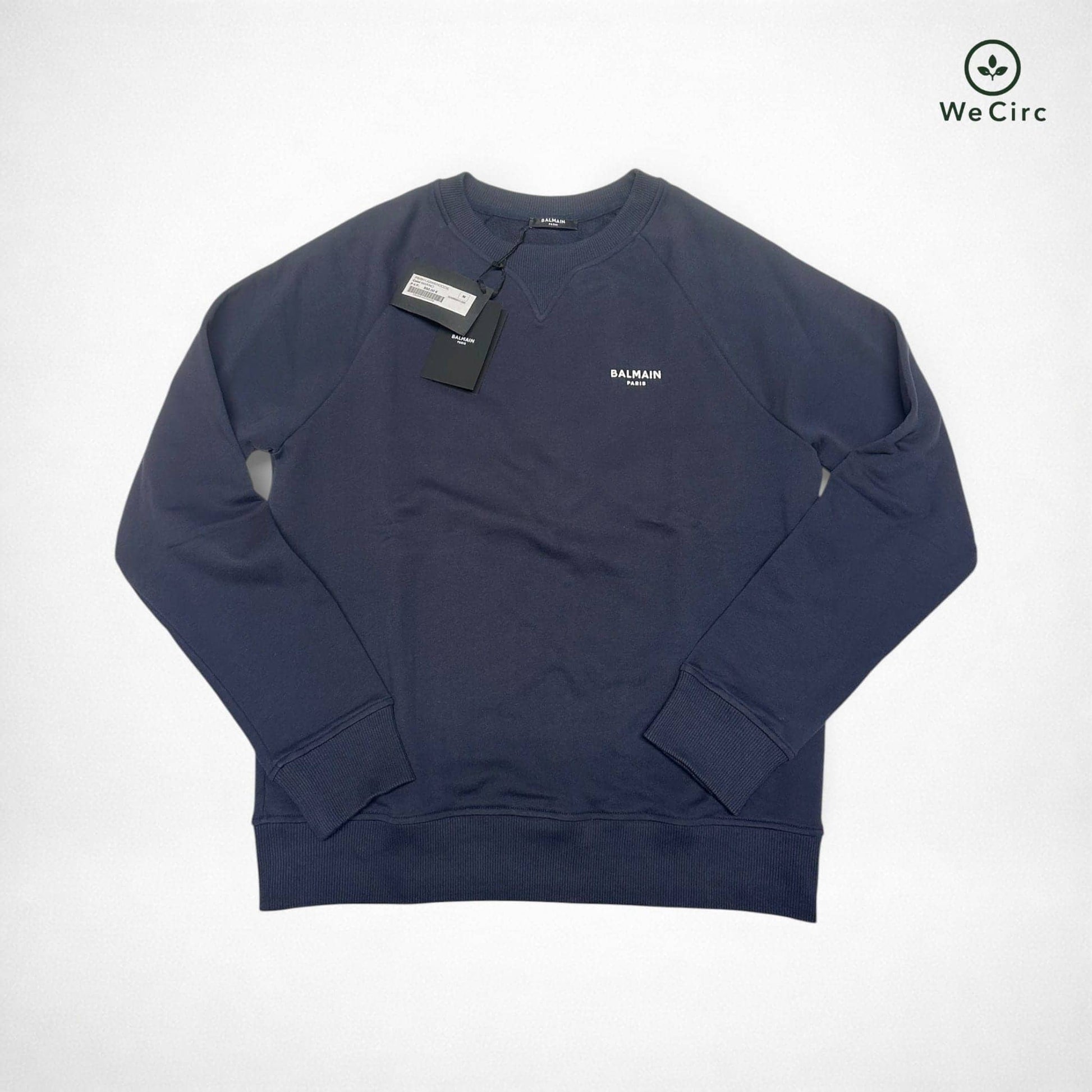 Balmain Sweater Paris-Print Navy M - Hauptansicht